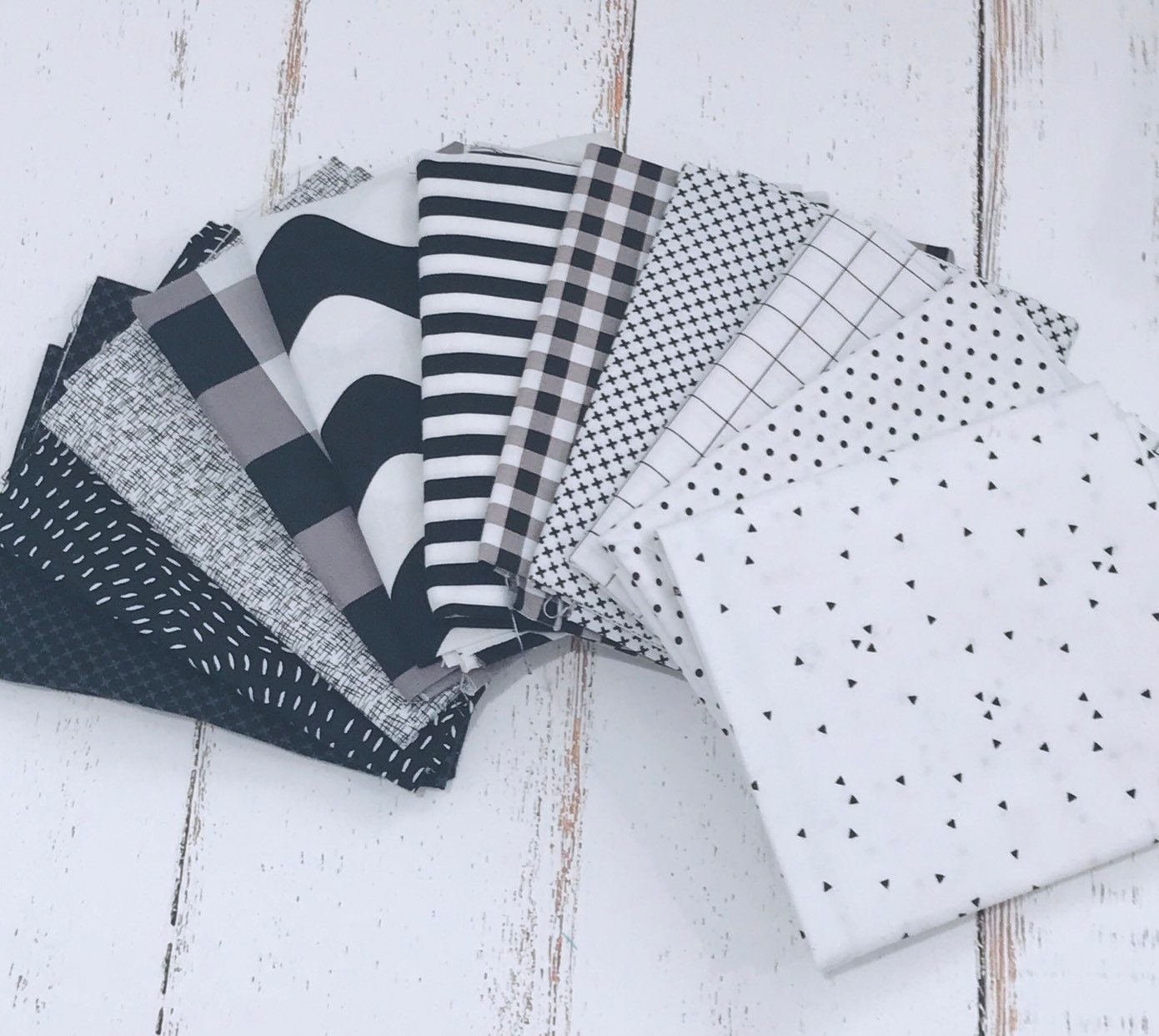 Fat Quarter Bundle Black and White Riley Blake Designs 11 Etsy