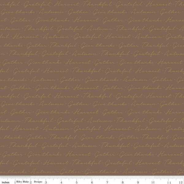 Shades of Autumn-1/2 Yard (SC13477 Script Brown Sparkle) by My Mind's ...