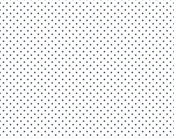 Swiss Dot - 1/2 yard Increments, Cut Continuously (C660-21 Navy) by Riley Blake Designs