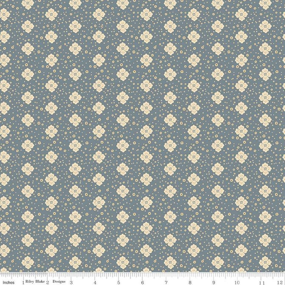The Old Garden-1/2 Yard Increments, Cut Continuously (C14234 Alexandre Cornflower) by Danelys Sidron for Riley Blake Designs