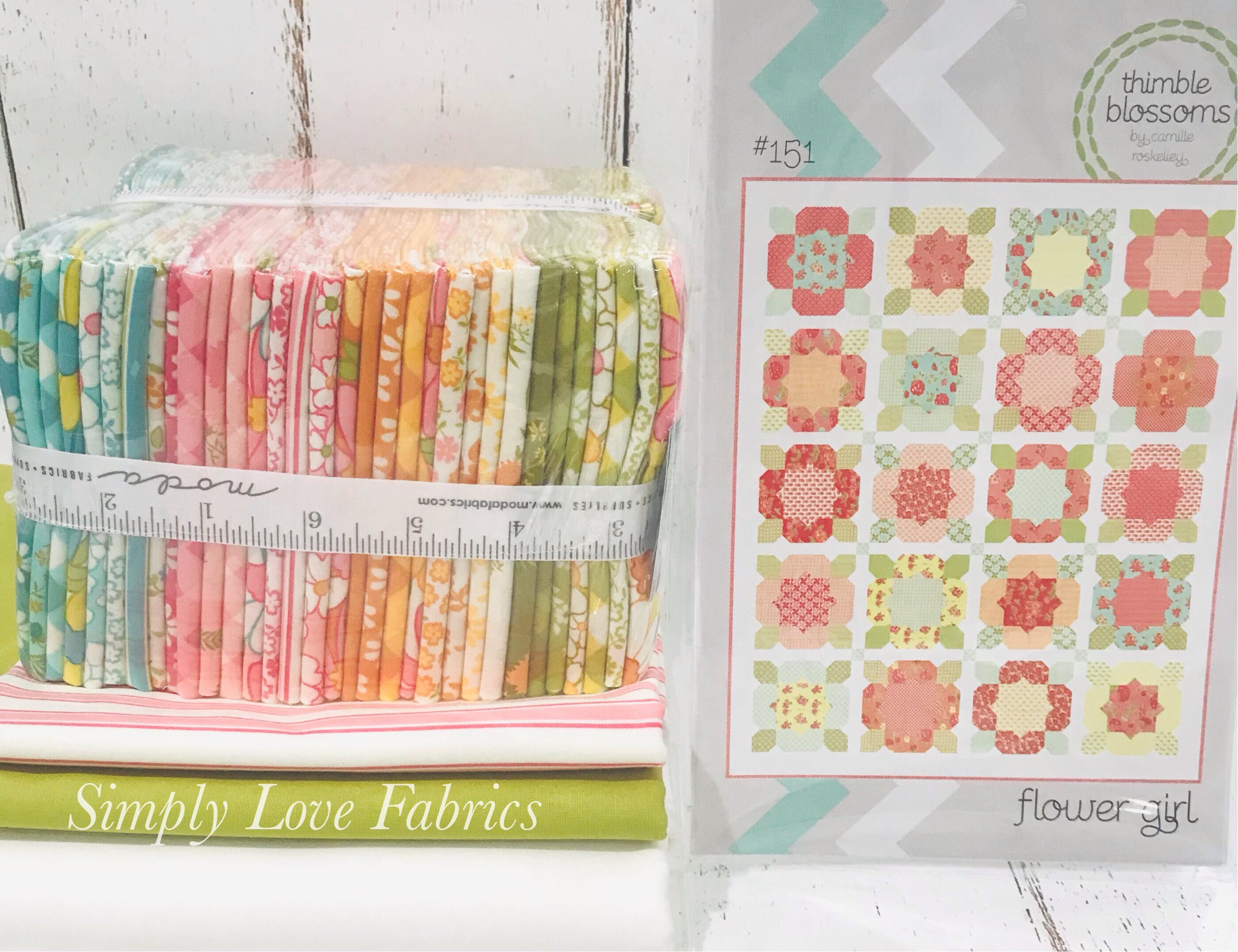 Flower Girl Quilt Kit in A Blooming Bunch by Maureen McCormick for Moda