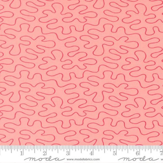 Rainbow Sherbet-1/2 Yard Increments, Cut Continuously (45026-37 Stipple Ripple Strawberry) by Sariditty for Moda