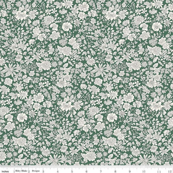 Emily Belle - 1/2 Yard Increments, Cut Continuously (01666445A Evergreen) Liberty Fabrics for Riley Blake Designs