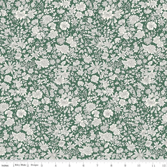 Emily Belle (01666445A Evergreen) by Liberty Fabrics for Riley Blake Designs
