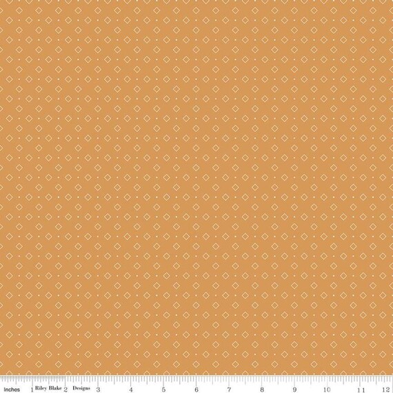 Calico - End of Bolt 12.5" (C12856 Diamonds Cider) by Lori Holt for Riley Blake Designs