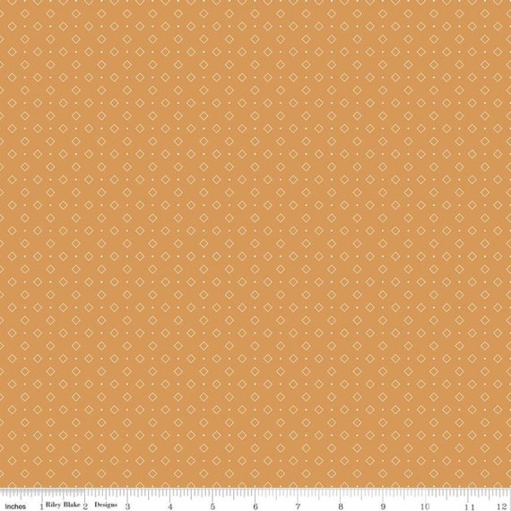 Calico - Fat Quarter (C12856 Diamonds Cider) by Lori Holt for Riley Blake Designs