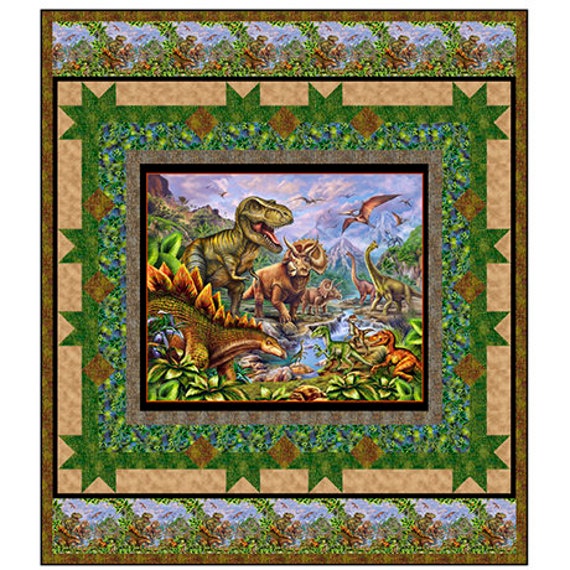 Dinosaur Park Quilt Paper Pattern (4288A) by Pine Tree Country Quilts