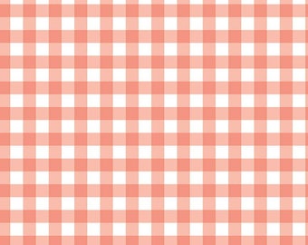 It&#39;s a Girl - 1/2 Yard Increments, Cut Continuously (C13323 Gingham Coral) by Echo Park Paper Co. for Riley Blake Designs