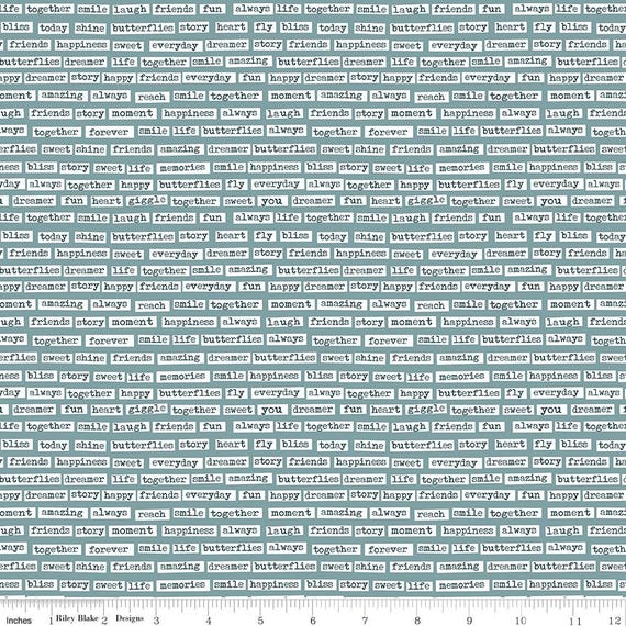 Vintage Charm - 1/2 Yard Increments, Cut Continuously (C15276 Words Stone) by Dani Mogstad for Riley Blake Designs