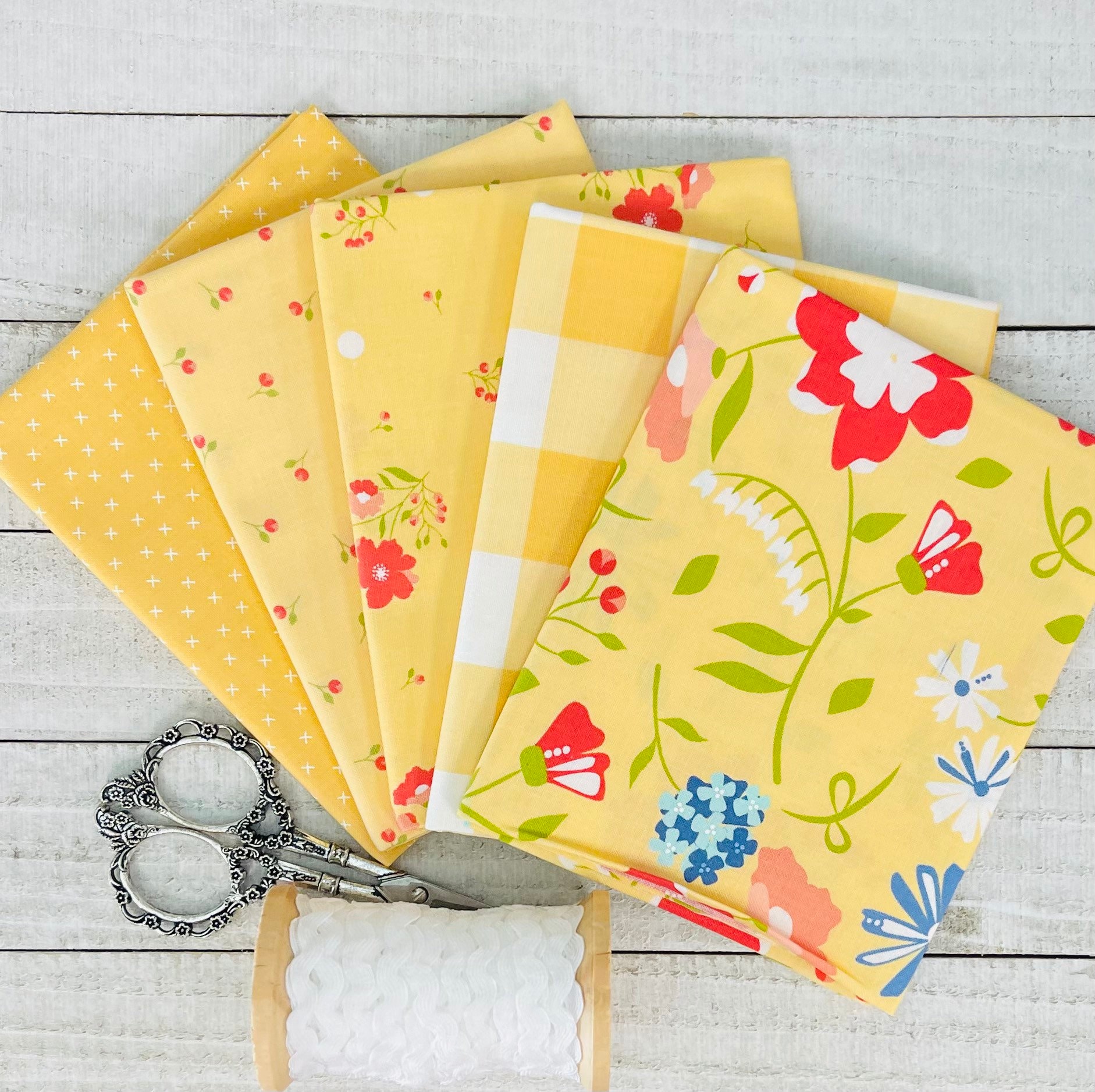 Sunwashed Fat Quarter Bundle (6 Navy Fabrics) by Corey Yoder of Coriander Quilts for Moda