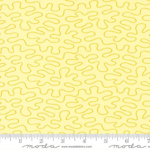 Rainbow Sherbet-1/2 Yard Increments, Cut Continuously (45026-30 Stipple Ripple Banana) by Sariditty for Moda