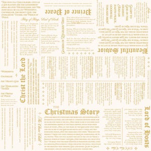 Christmas Wishes - 1/2 Yard Increments, Cut Continuously (C15047 Christmas Story Cream) by RBD Designers