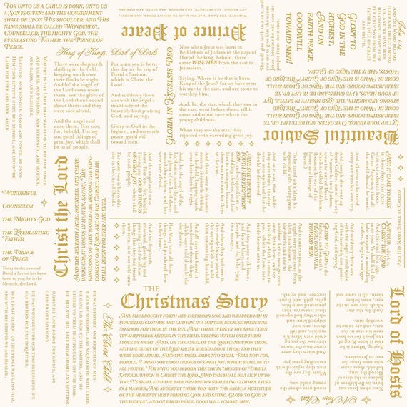 Christmas Wishes - 1/2 Yard Increments, Cut Continuously (C15047 Christmas Story Cream) by RBD Designers