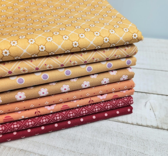 Bee Dots - Half Yard Bundle (8 Curated Fabrics) by Lori Holt for Riley Blake Designs