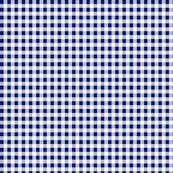 Dots and Stripes - 1/2 Yard Increments, Cut Continuously (28895-N Mini Gingham Blue) by QT Fabrics