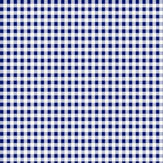 Dots and Stripes - 1/2 Yard Increments, Cut Continuously (28895-N Mini Gingham Blue) by QT Fabrics