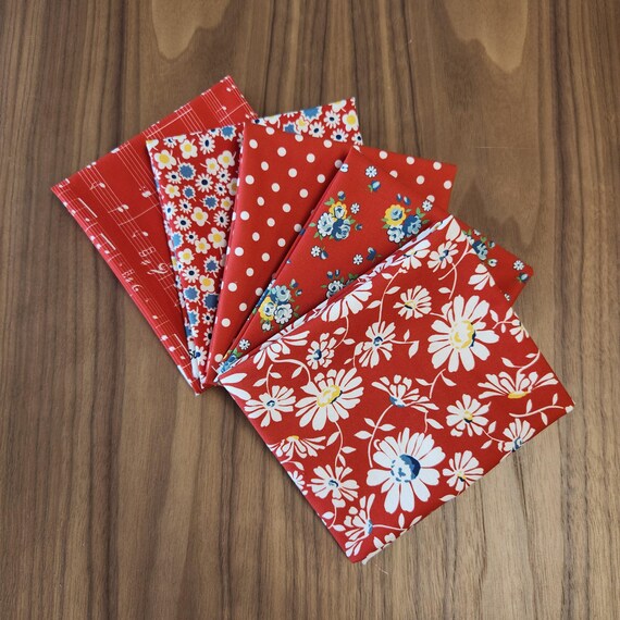 Sweet Melodies - Fat Quarter Bundle (5 Red Fabrics) by American Jane for Moda
