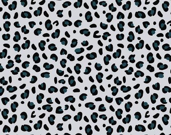 Spotted - Fat Quarter (C10843 Teal Leopard) by Kate Blocher for Blake Designs