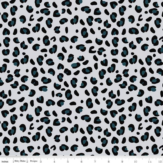 Spotted - Fat Quarter (C10843 Teal Leopard) by Kate Blocher for Blake Designs
