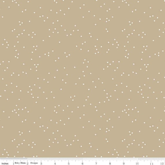 Blossom by Christopher Thompson for Riley Blake Designs- C715 Khaki - 1/2 Yard Increments, Cut Continuously