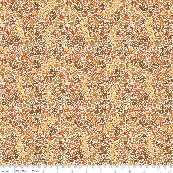 The Old Garden-1/2 Yard Increments, Cut Continuously (C14233 Arthur Cream) by Danelys Sidron for Riley Blake Designs