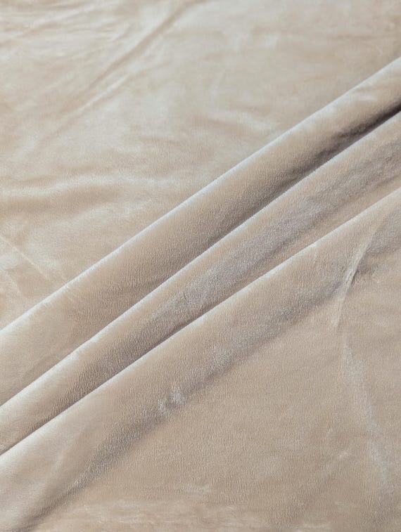 Silky Minky Solid 60"- 1/2 Yard Increments, Cut Continuously (7580-Latte) by QT Fabrics