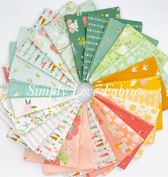 Emma- Fat Quarter Bundle (FQ-12210-24 Fabrics) by Citrus and Mint Designs for Riley Blake Designs