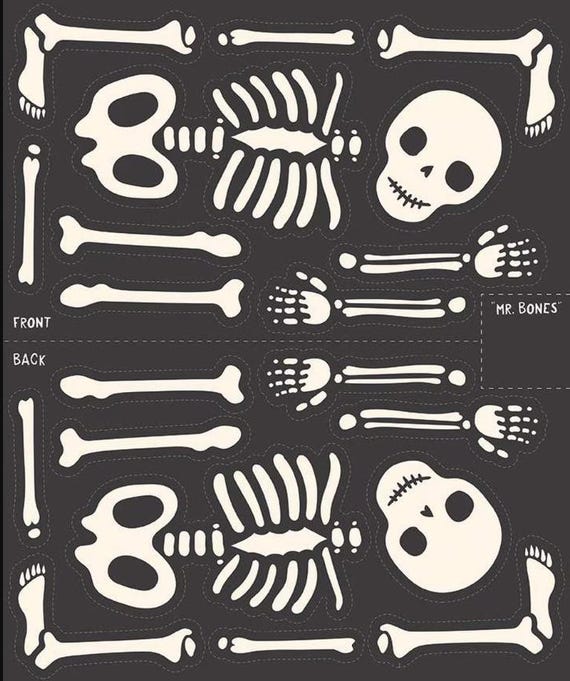 Hey Pumpkin Mr. Bones Jr. Panel (P16039) by My Mind's Eye for Riley Blake Designs