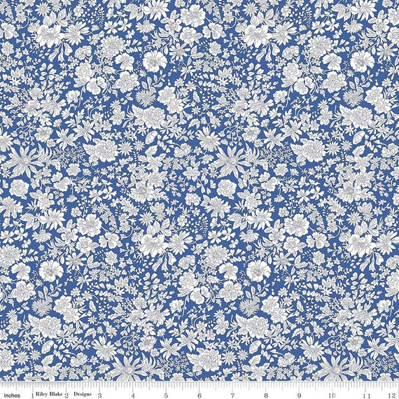 Emily Belle - 1/4 Yard (01666415A Cobalt) Liberty Fabrics for Riley Blake Designs