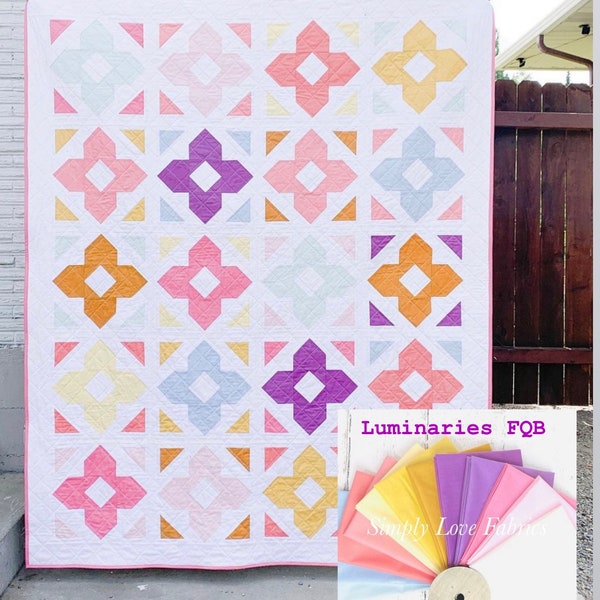 Luminaries Confetti Cotton Fat Quarter Bundle (12 Fabrics) Pattern by Cotton and Joy Fabric Riley Blake Designs