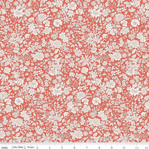 Emily Belle - 1/2 Yard Increments, Cut Continuously (01666433A Paprika) Liberty Fabrics for Riley Blake Designs