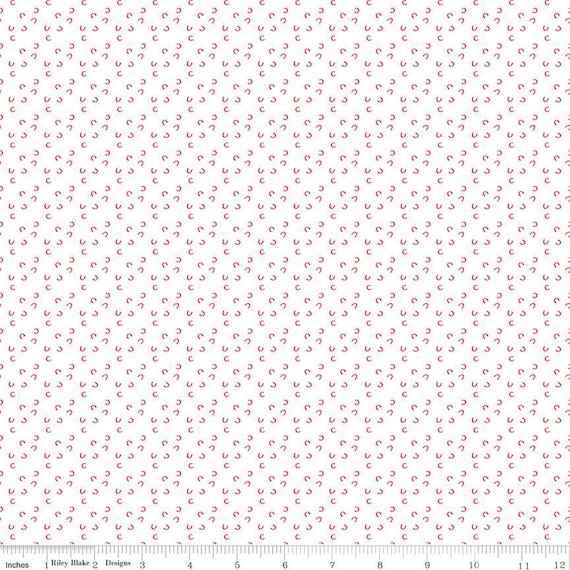 Cheerfully Red-1/2 Yard Increments, Cut continuously (C13315 C for Cheerfull White) by Christopher Thompson for Riley Blake Designs