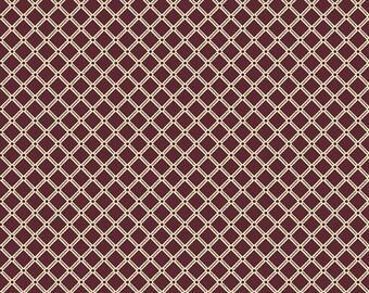 Northanger Abbey - End of Bolt 17" (C17897 Tilney Merlot) by Jane Austen for Riley Blake Designs