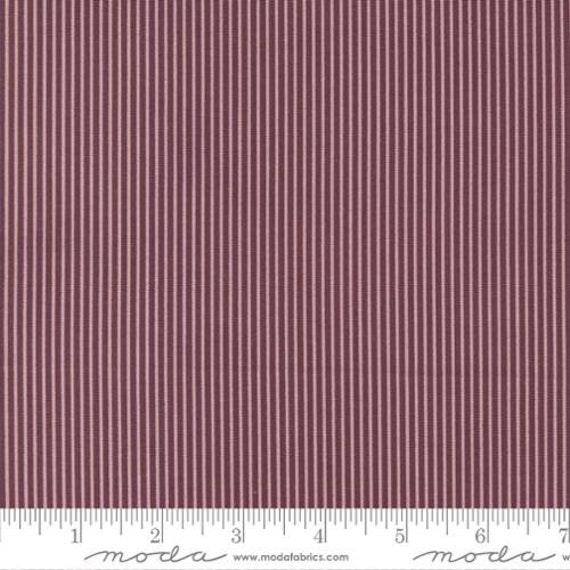 Sunnyside-1/2 Yard Increments, Cut Continuously (55287-21 Stripes Mulberry) by Camille Roskelley for Moda