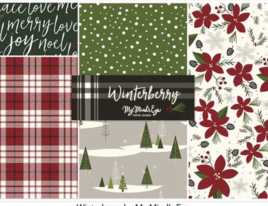 Winterberry by My Minds Eye for Riley Blake Designs C8446 Black