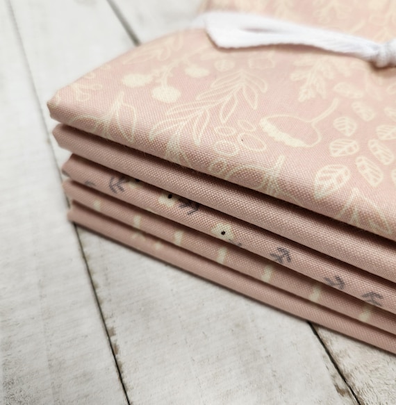 Blush 'n Butterscotch - Half Yard Bundle (5 Blush Fabrics) Simple Simon & Company for Riley Blake Designs