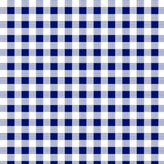 Dots and Stripes - 1/2 Yard Increments, Cut Continuously (28896-N Medium Gingham Blue) by QT Fabrics