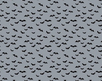 Sophisticated Halloween-1/2 Yard Increments, Cut Continuously (C14625 Bats Fog) by My Minds Eye for Riley Blake Designs