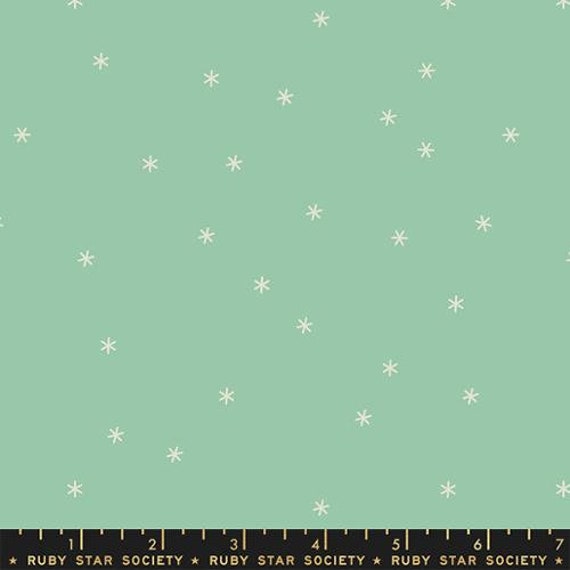 Reverie - 1/2 Yard Increments, Cut Continuously (RS0005-76 Moss Spark Stars) by Melody Miller for Ruby Star Society