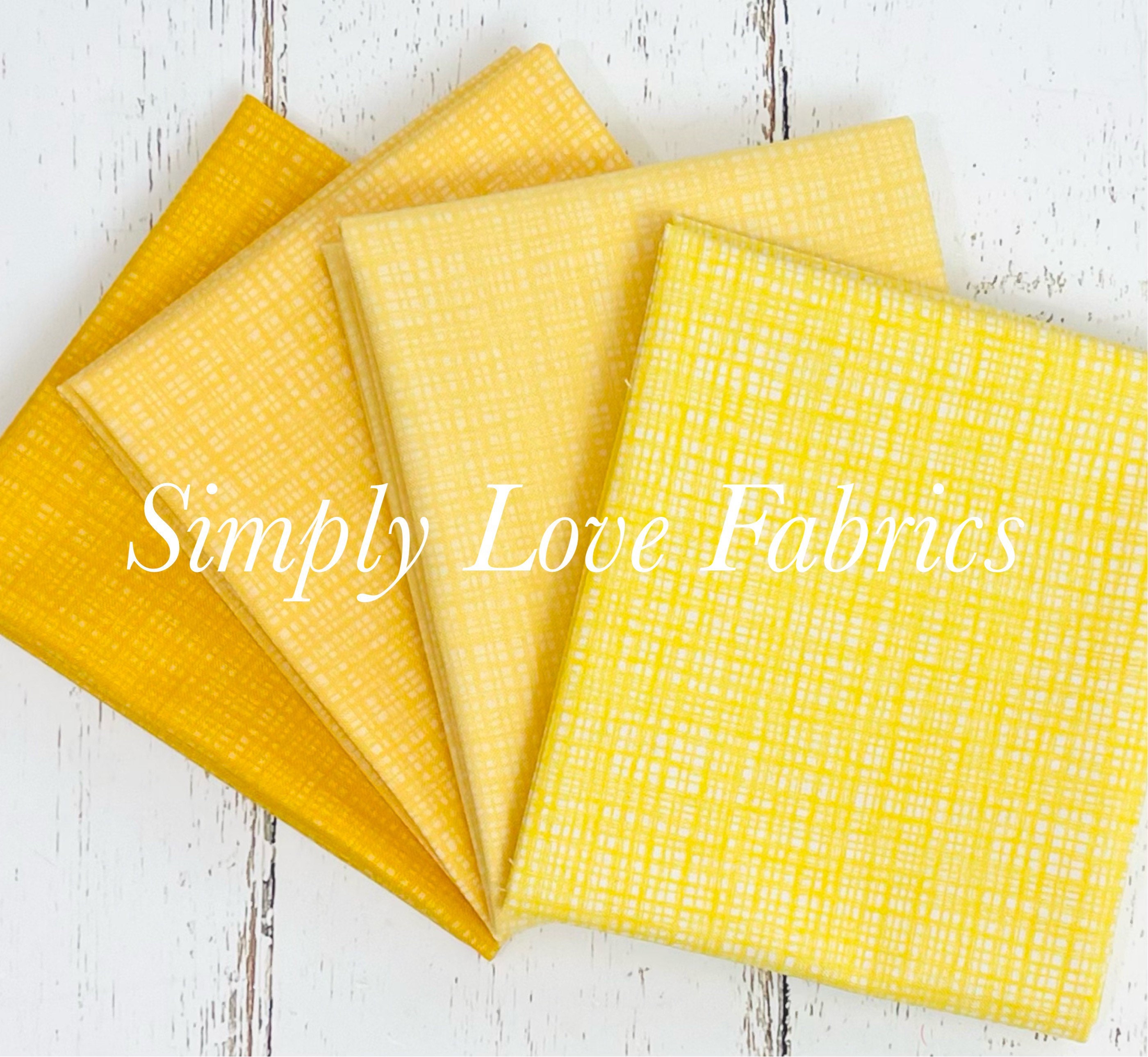 Texture- Fat Quarter Bundle (4 Yellow Fabrics) by Sandy Gervais for ...