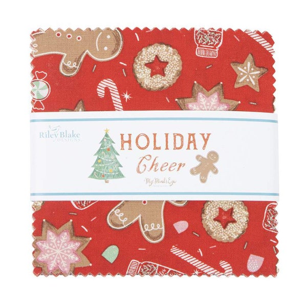 Holiday Cheer-5" Stacker (5-13610-42 Fabrics) by My Mind's Eye for Riley Blake Designs