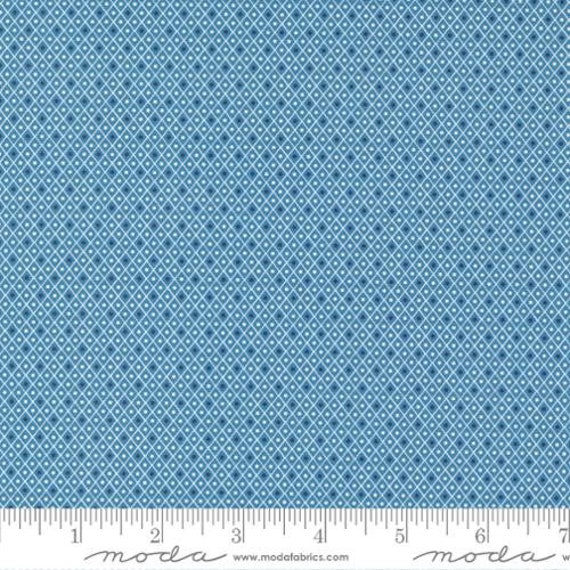 Sweet Melodies-End of Bolt 10" (21817-17 Trellis Checks and Plaid Dots Blue) by American Jane for Moda