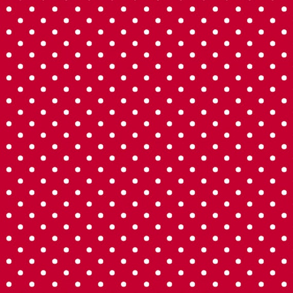 Dots and Stripes - 1/2 Yard Increments, Cut Continuously (28891-R Mini Dot Red) by QT Fabrics