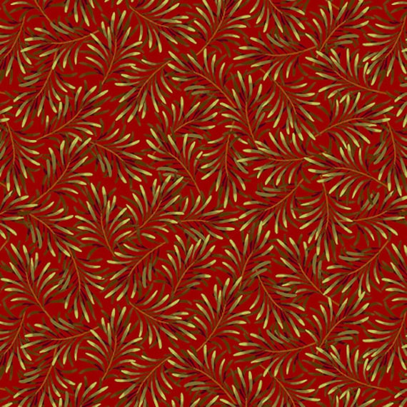 Boughs of Beauty - 108" Wide Back - 1/2 Yard Increments, Cut Continuously (9661W-10 Russet) by Kanvas Studio for Benartex