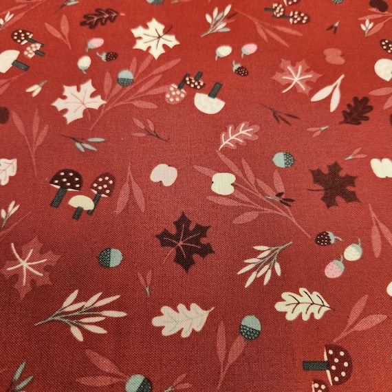 To Grandmother's House-1/2 Yard Increments, Cut Continuously (C14371 Foraging in the Forest Berry) by Jennifer Long for Riley Blake Designs