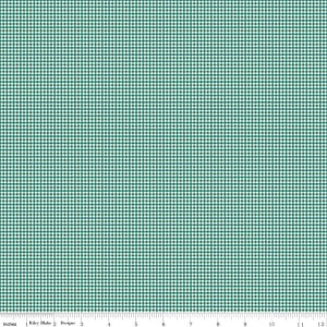 Bee Plaids- 1/2 Yard Increments, Cut Continuously (12025 Harvest Jade) by Lori Holt for Riley Blake Designs