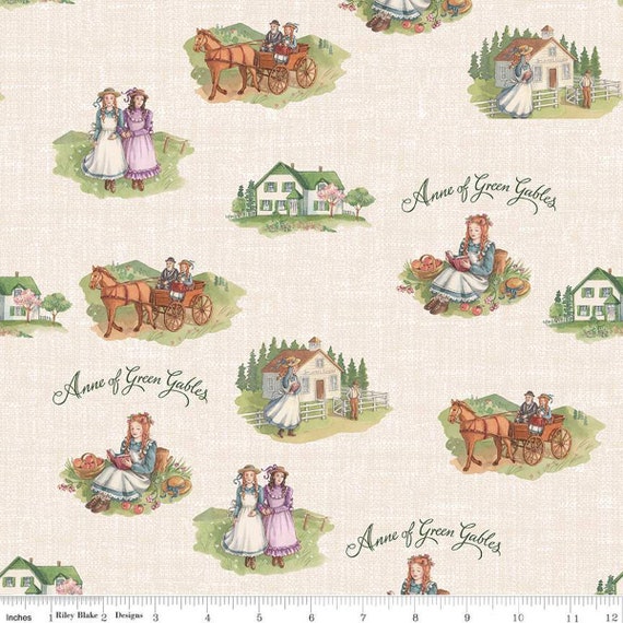 Anne of Green Gables™-1/2 Yard Increments, Cut Continuously (C13851 Anne and Friends Cream) by Riley Blake Designs