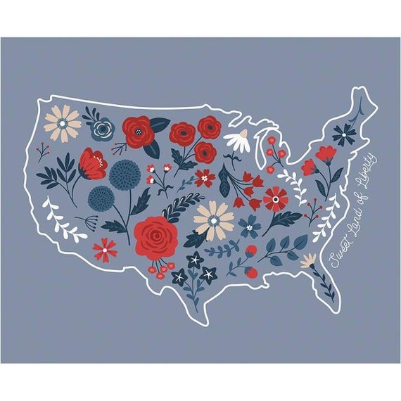 Red, White and True - 36" x 43.5" (P13190 Sweet Land of Liberty Panel) by Dani Mogstad for Riley Blake Designs