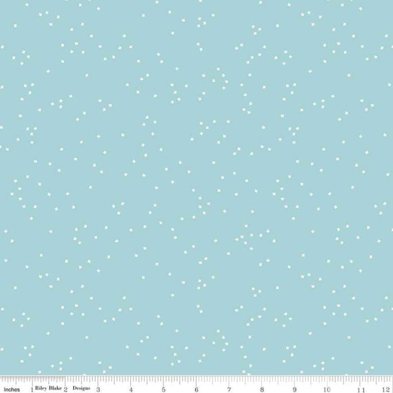 Blossom by Christopher Thompson for Riley Blake Designs- C715 Aqua- 1/2 Yard Increments, Cut Continuously