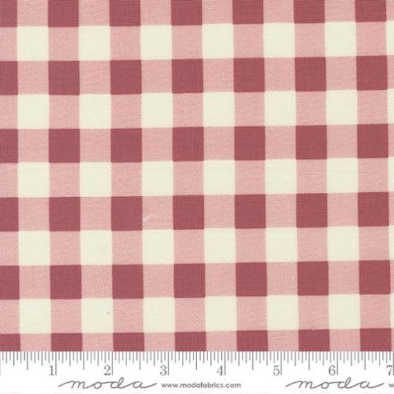 Evermore-End of Bolt 15" (43155-12 Picnic Gingham Strawberry) by Sweetfire Road for Moda